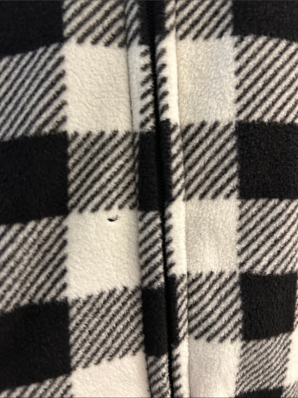 The Children's Place Black and White Buffalo Check Hooded Pajama Onesie